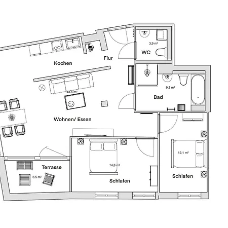 Apartament Pineapple - Altstadt Iv - 91qm - 1x Free Parking
