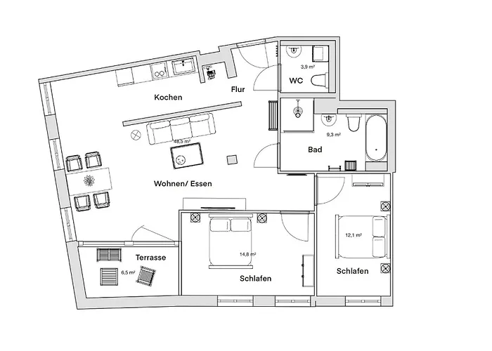 شقة Pineapple - Altstadt Iv - 91qm - 1x Free Parking